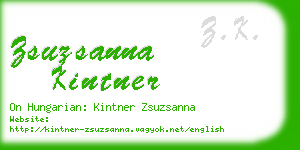 zsuzsanna kintner business card